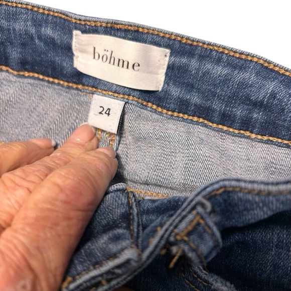 Bohme Straight Leg Distressed Jeans Sz 24 - Picture 8 of 11
